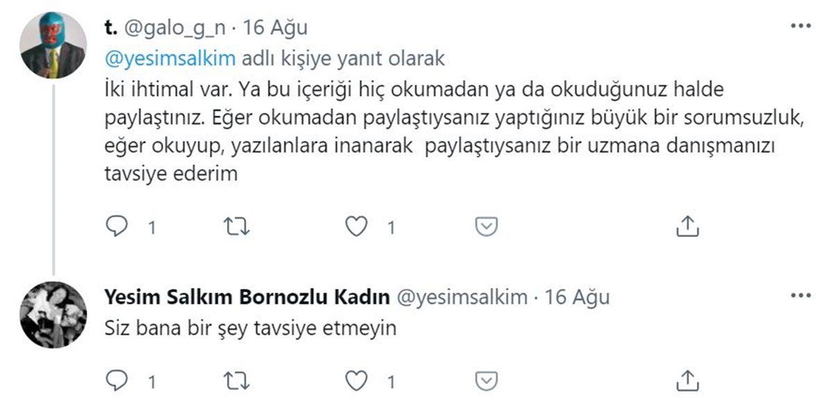 Aşıların İçinde ’Fetüs, Domuz, At Kanı Var’ Paylaşımı Yapan Yeşim Salkım Sosyal Medyanın Dilinde: Oturup Araştırıverin