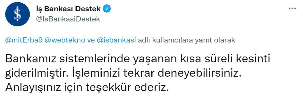 SON DAKİKA: İş Bankası’nın Hizmetlerine Ulaşılamıyor [Açıklama Geldi]