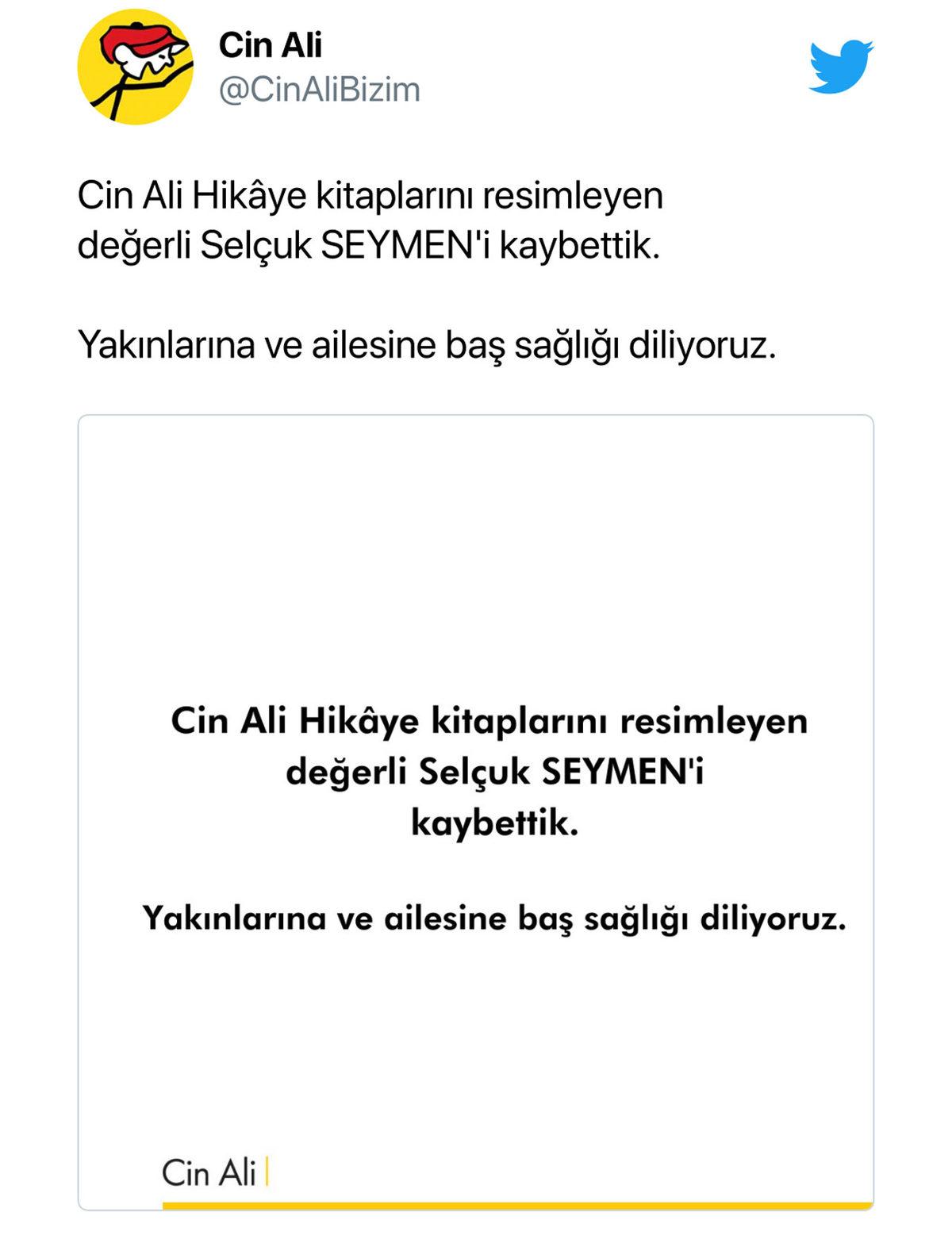 Çocukluk Kahramanımız Cin Ali’nin Çizeri Selçuk Seymen Hayatını Kaybetti