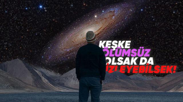 Ölümsüz Olup Samanyolu ve Andromeda Galaksilerinin Çarpışmasını İzleyebilseydik İşte Bu Eşsiz Manzaraya Tanıklık Ederdik!