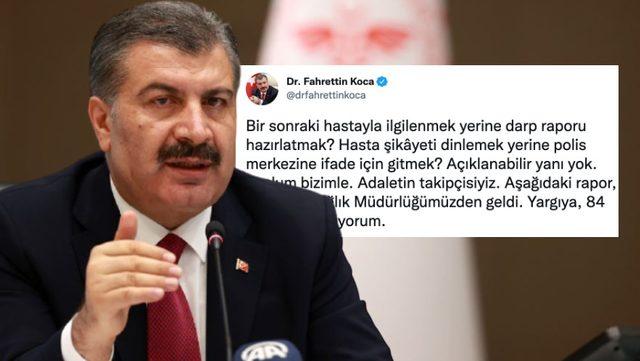 Fahrettin Koca’nın Kafa Karışıklığı Yaratan ’Darp Raporu’ Açıklaması Sosyal Medyada Tartışmalara Neden Oldu