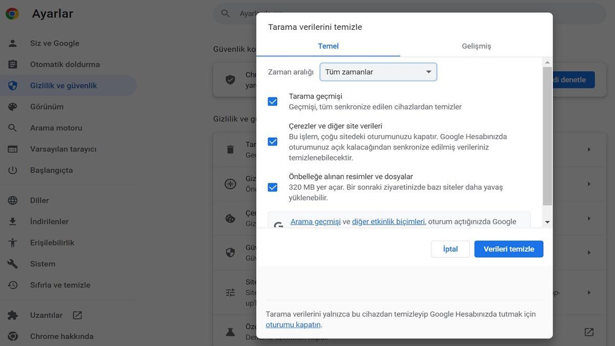 Google Chrome’da Bir Site Açılmadığı Zaman Çıkan 