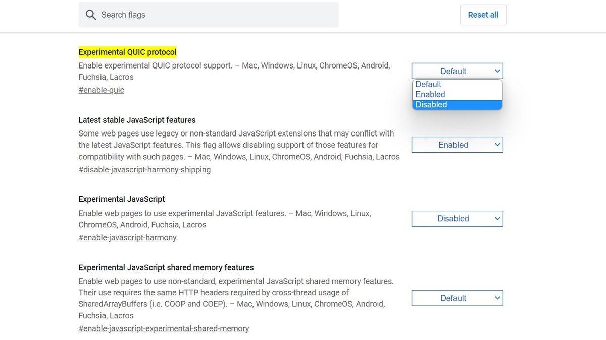 Google Chrome’da Bir Site Açılmadığı Zaman Çıkan 