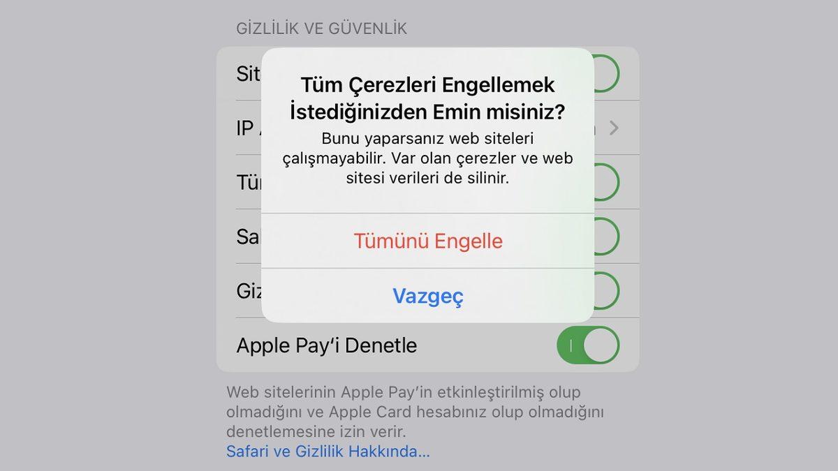 iPhone Safari Çerez Kullanımı Aktif Etme ve Engelleme Nasıl Yapılır?