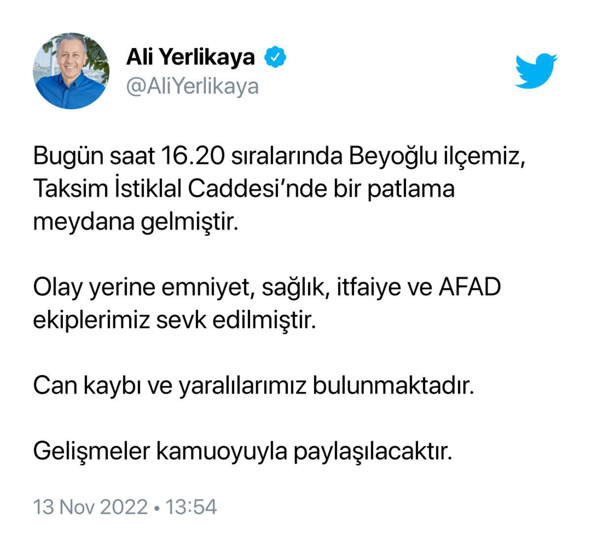 RTÜK’ten Taksim’deki Patlama Hakkında Yayın Yasağı: Olumsuz Paylaşımlar Hakkında Soruşturma Başlatıldı