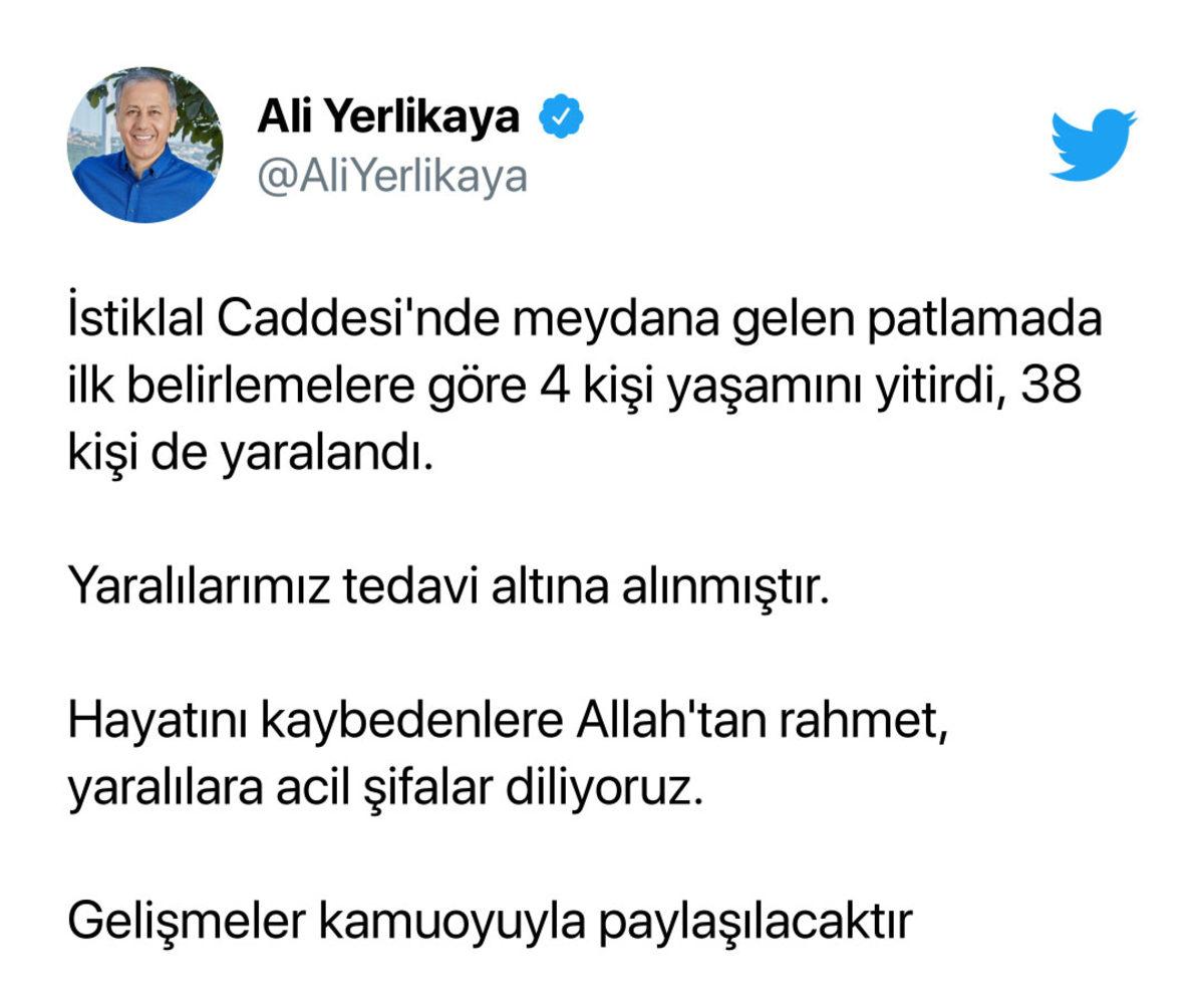 RTÜK’ten Taksim’deki Patlama Hakkında Yayın Yasağı: Olumsuz Paylaşımlar Hakkında Soruşturma Başlatıldı