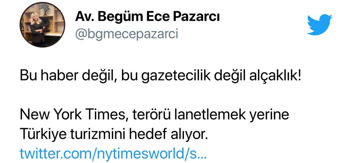 The New York Times’ın İstanbul’daki Patlamayla İlgili Paylaşımı Eleştiri Yağmuruna Tutuldu