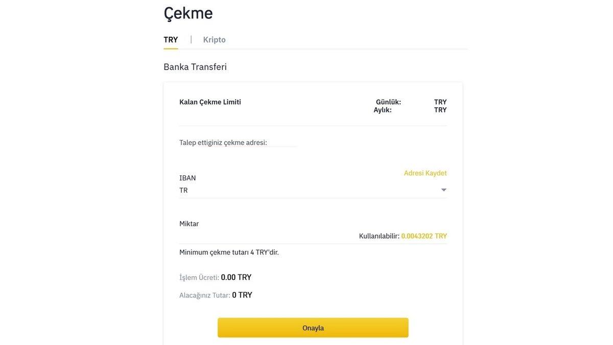 Binance TR’den Para Çekme İşlemi Nasıl Yapılır?