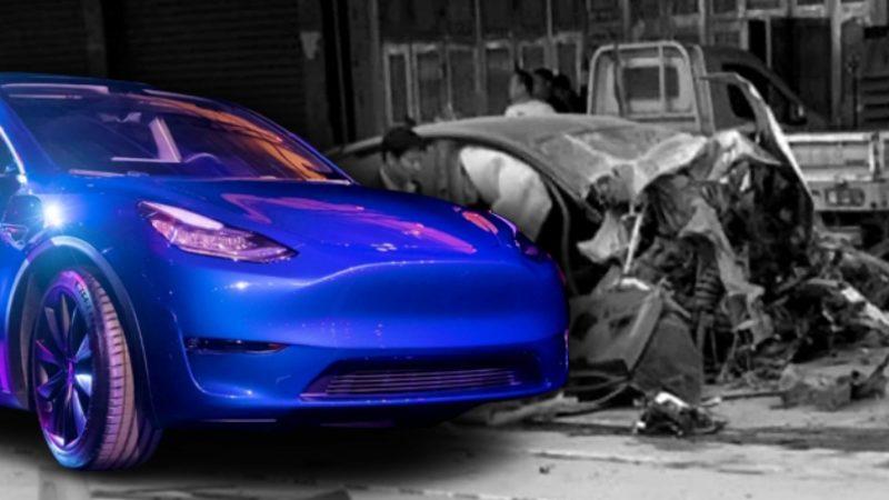 Kontrolden Çıkan Tesla Model Y, Korkunç Bir Trafik Kazasına Karıştı [18+ Video]