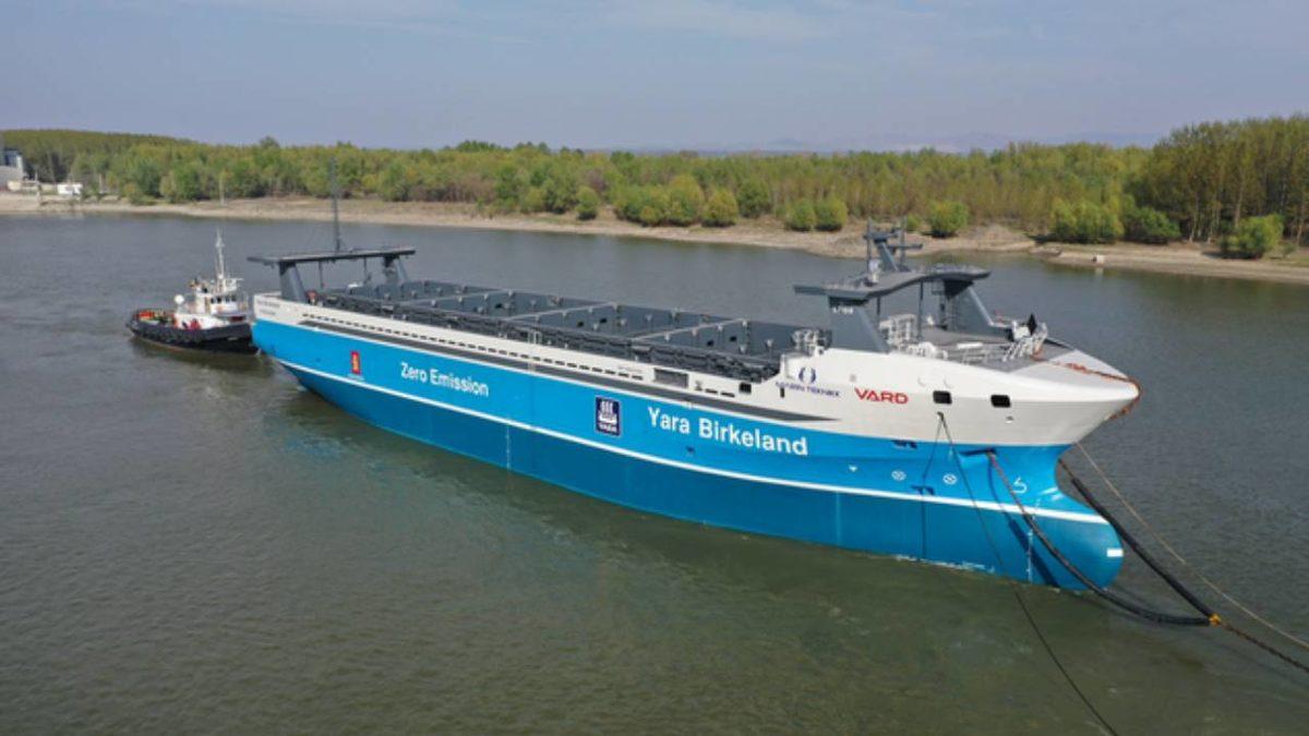 Dünyanın İlk Mürettebatsız ve Tamamen Elektrikli Kargo Gemisi Yola Çıkmaya Hazırlanıyor