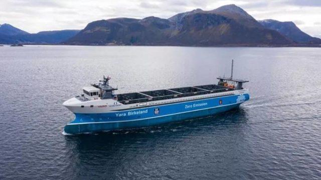 Dünyanın İlk Mürettebatsız ve Tamamen Elektrikli Kargo Gemisi Yola Çıkmaya Hazırlanıyor