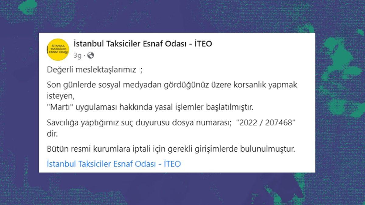 Martı ile Taksiciler Arasında Gerginlik: Korsancılık ile Suçlanan Şirketin CEO’sundan Sert Açıklama Geldi