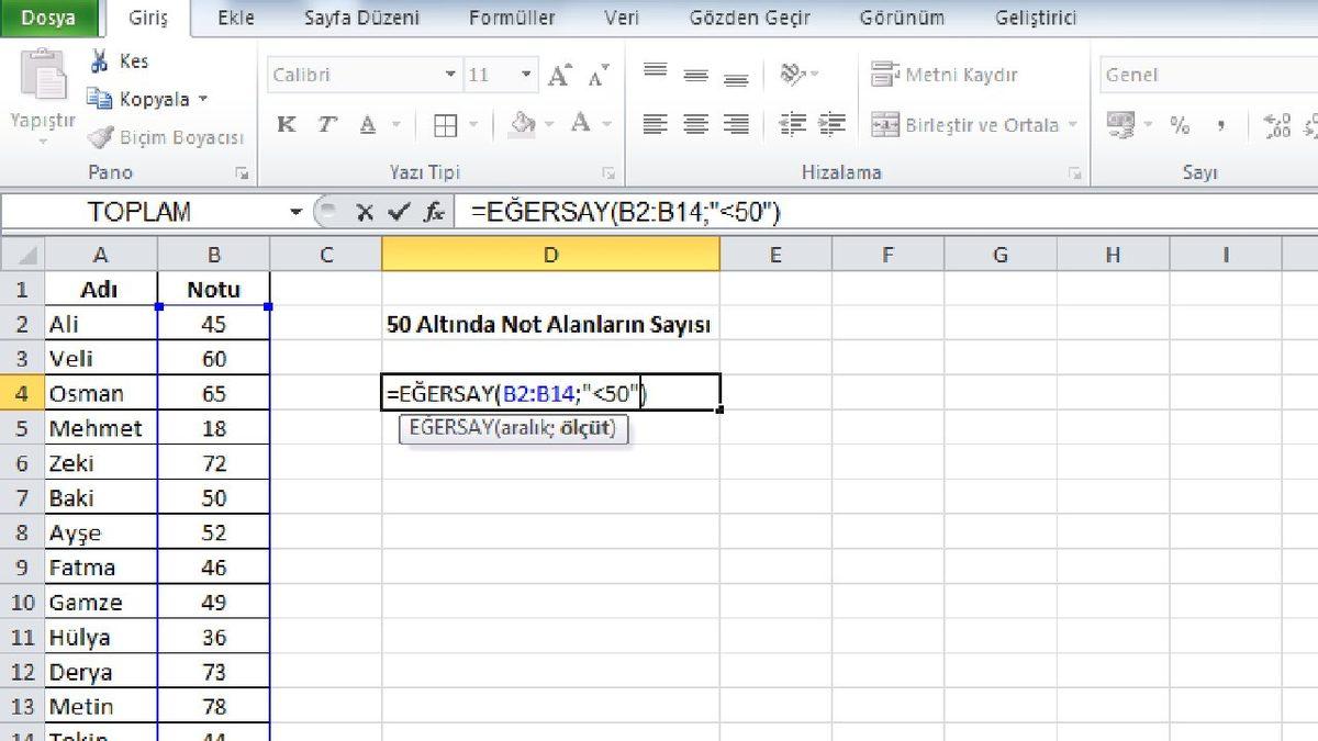 İş veya Okulda Fazlasıyla İşinize Yarayacak 9 Excel Formülü