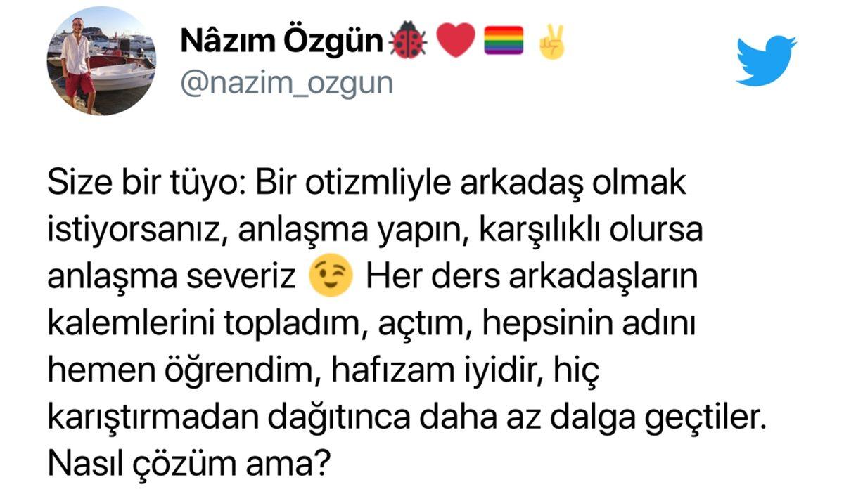Film Gibi Bir Hikaye: Otizmli Genç Nâzım, İyi Bir Öğretmen Sayesinde Hayatının Nasıl Değiştiğini Anlattı