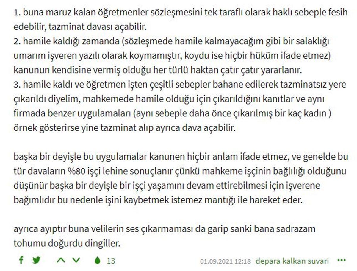 Özel Okullardaki Öğretmenlik Şartları Sosyal Medyanın Gündeminde: 4 Yıl Hamile Kalmamaları İsteniyor