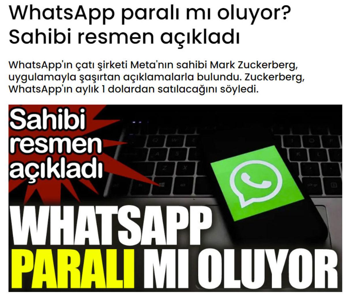 “WhatsApp Paralı Olacak!” İddiası Sosyal Medyayı Karıştırdı: Peki İşin Aslı Ne?