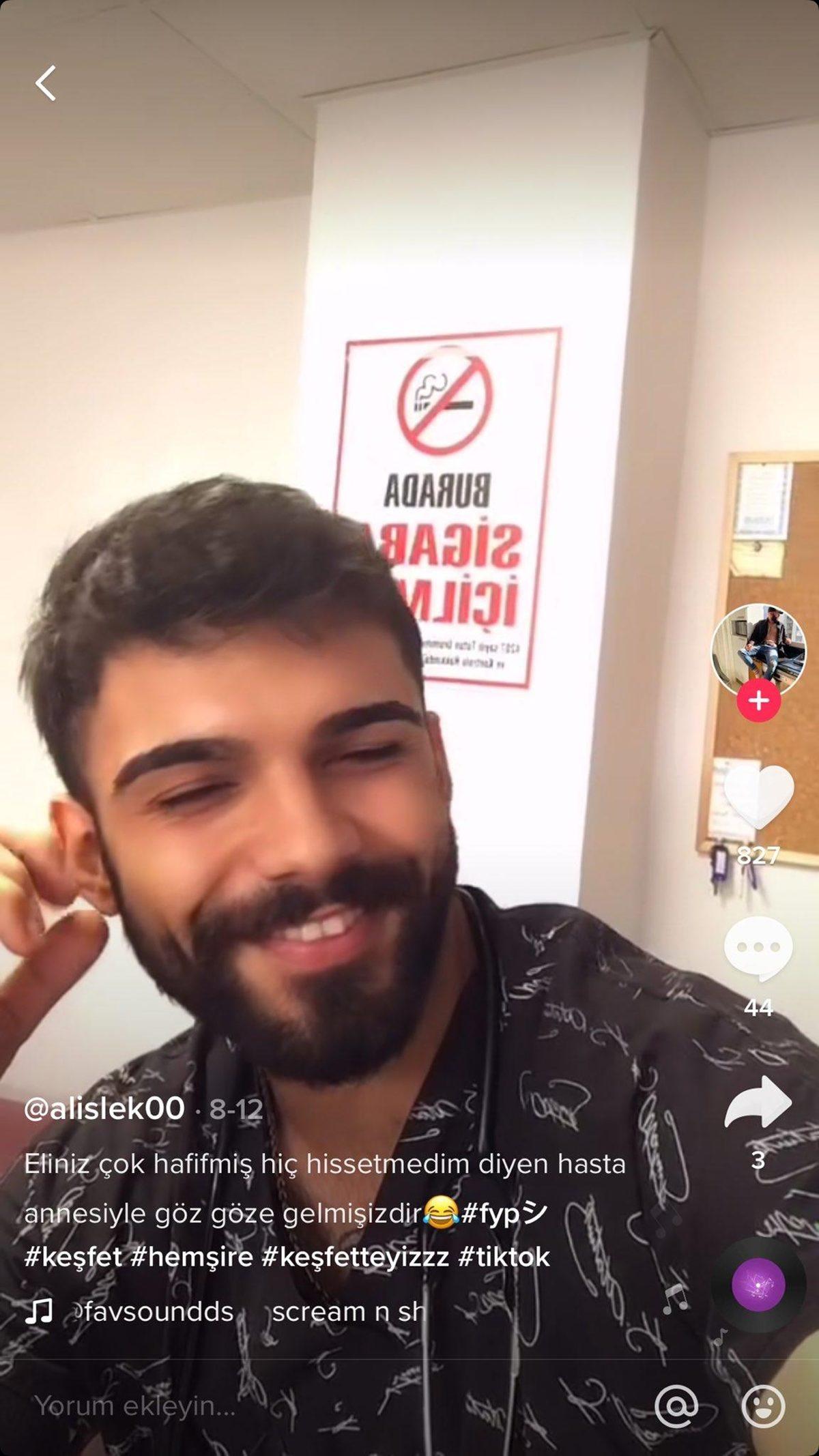 Hastalara Sulanıp Video Çeken TikTokçu Erkek Hemşire Sosyal Medyada Tepki Topladı