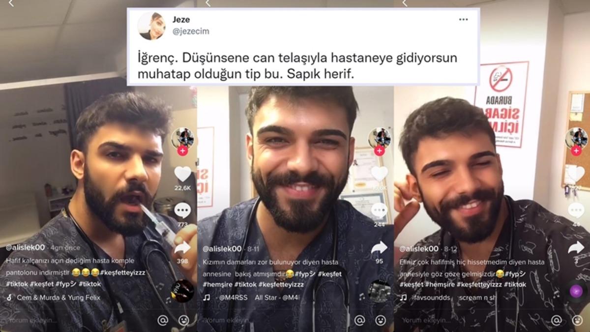 Hastalara Sulanıp Video Çeken TikTokçu Erkek Hemşire Sosyal Medyada Tepki Topladı