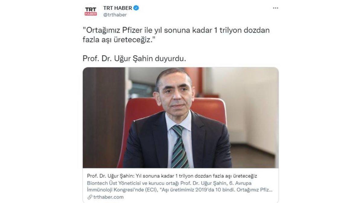 TRT Haber, Pfizer’ın 1 Trilyon(!) Doz Aşı Üreteceğini Yazdı, Diğer Siteler Onu Takip Etti: İşte Tepkiler