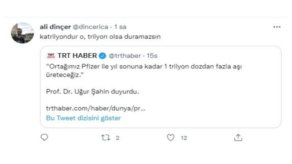 TRT Haber, Pfizer’ın 1 Trilyon(!) Doz Aşı Üreteceğini Yazdı, Diğer Siteler Onu Takip Etti: İşte Tepkiler