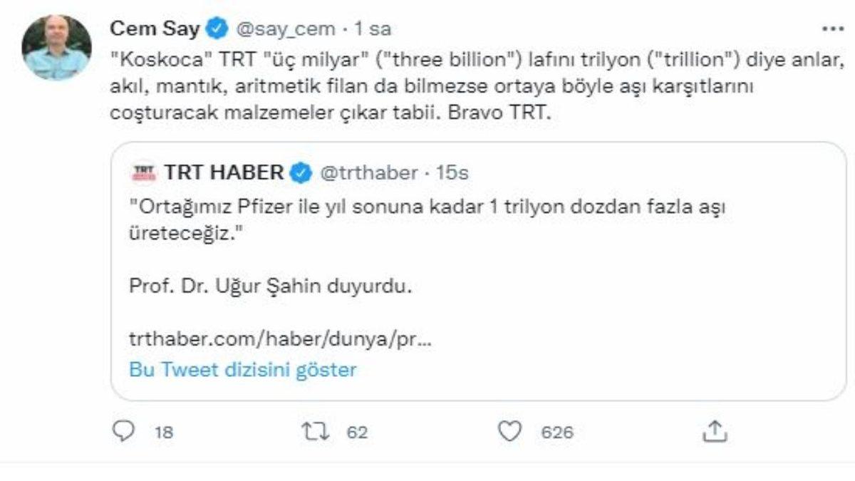 TRT Haber, Pfizer’ın 1 Trilyon(!) Doz Aşı Üreteceğini Yazdı, Diğer Siteler Onu Takip Etti: İşte Tepkiler