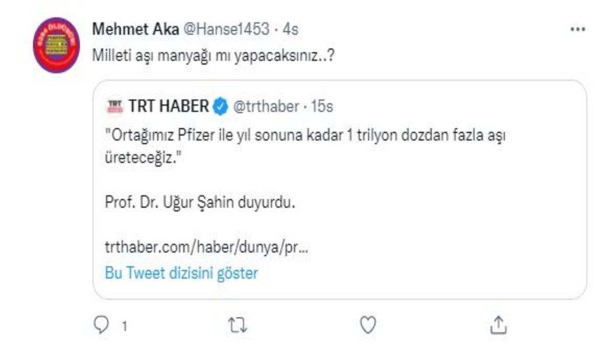 TRT Haber, Pfizer’ın 1 Trilyon(!) Doz Aşı Üreteceğini Yazdı, Diğer Siteler Onu Takip Etti: İşte Tepkiler