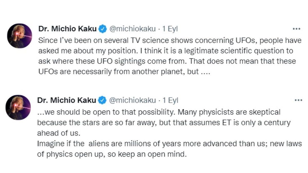 Ünlü Fizikçiden Bilim İnsanlarına UFO Uyarısı: Dünya Dışı Oldukları Konusunda Açık Fikirli Olmalıyız