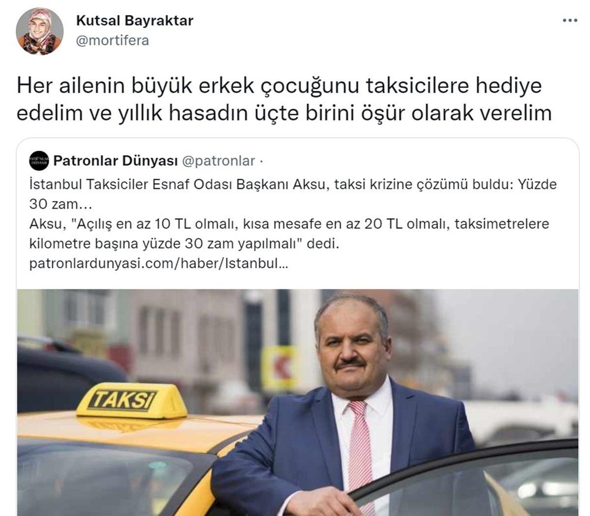 İç Dış Yıkama da Yapalım mı: ’Taksiler Ucuz’ Deyip Zam İsteyen Taksiciler Başkanı, Sosyal Medyada Topa Tutuldu