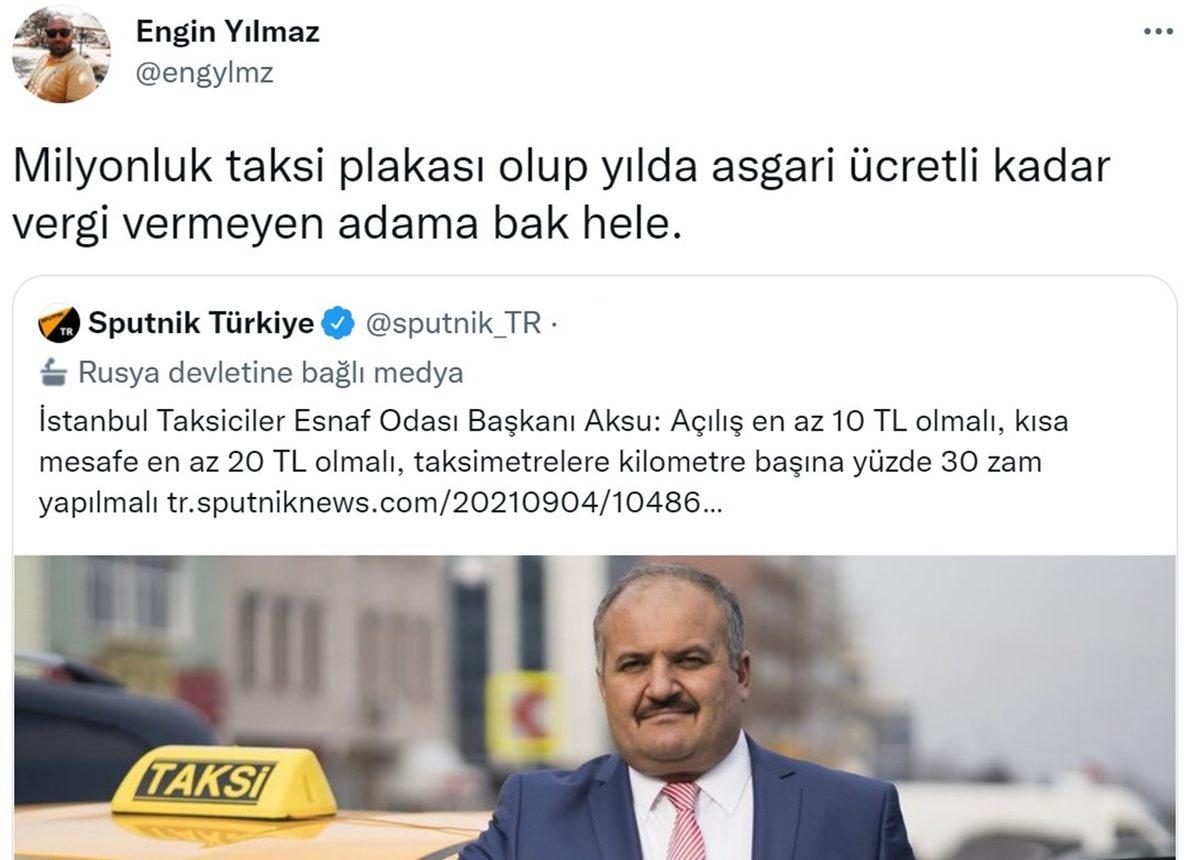 İç Dış Yıkama da Yapalım mı: ’Taksiler Ucuz’ Deyip Zam İsteyen Taksiciler Başkanı, Sosyal Medyada Topa Tutuldu