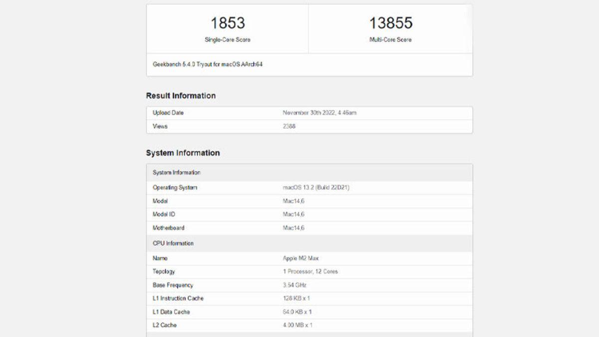 Yeni MacBook Pro’nun Performans Testleri Ortaya Çıktı: M2 Max İşlemci İle Birlikte Gelecek