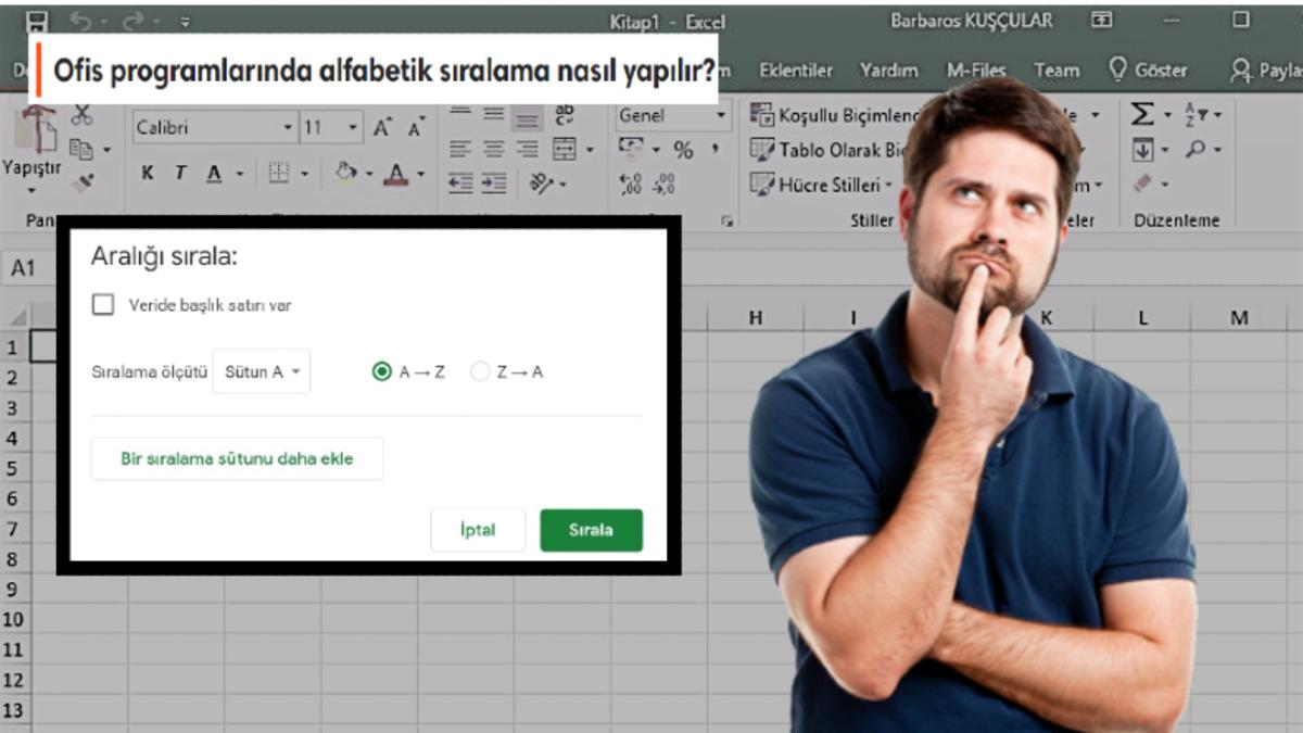 Word, Excel, Dökümanlar ve E-Tablolar’da Alfabetik Sıralama Nasıl Yapılır?