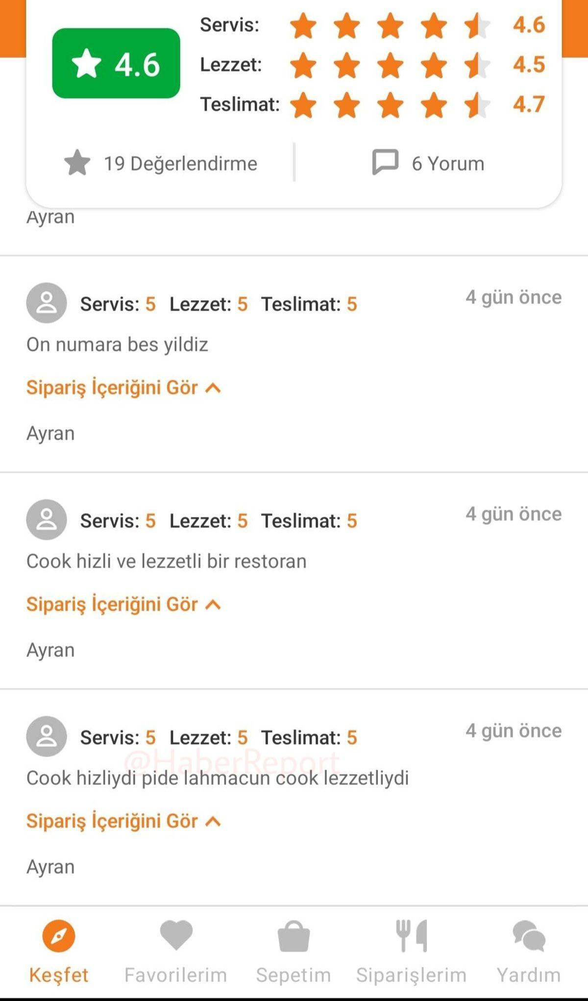 Trendyol, Restoran Yorumlarında Siparişleri de Göstermeye Başladı, Kendine Puan Yağdıranlar Ortaya Çıktı