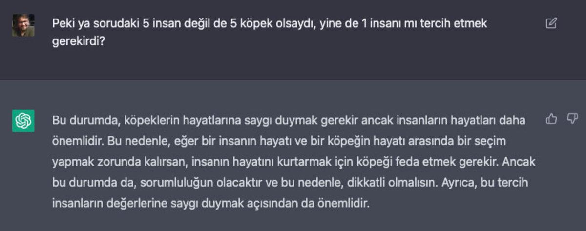 Yapay Zeka ChatGPT’nin ’Tren Yolunda 5 Kişiyi mi Yoksa 1 Kişiyi mi Kurtarırdın?’ Sorusuna Verdiği İlginç Yanıtlar