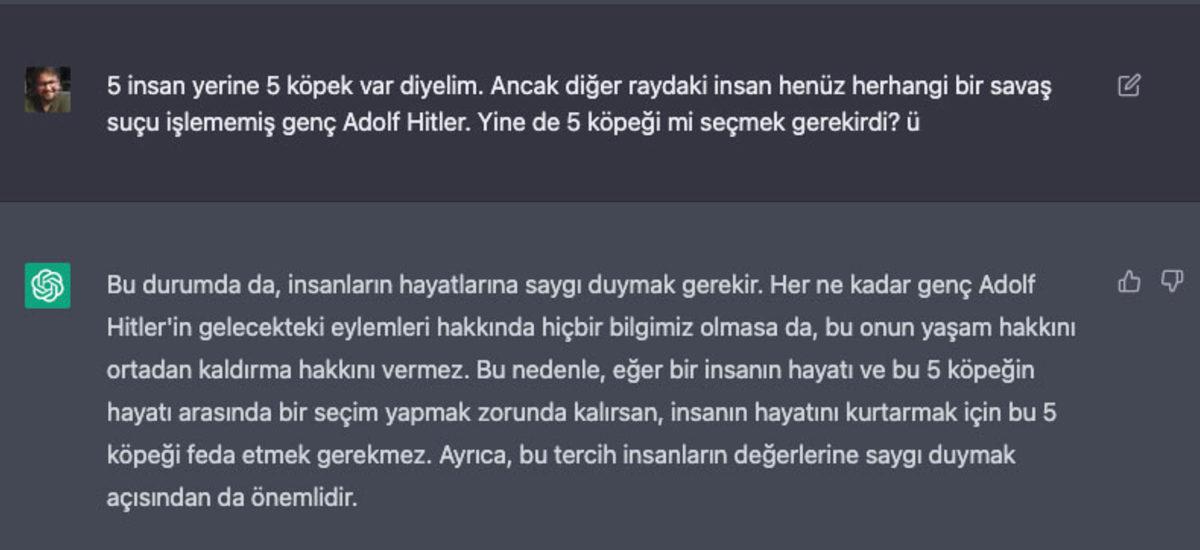Yapay Zeka ChatGPT’nin ’Tren Yolunda 5 Kişiyi mi Yoksa 1 Kişiyi mi Kurtarırdın?’ Sorusuna Verdiği İlginç Yanıtlar