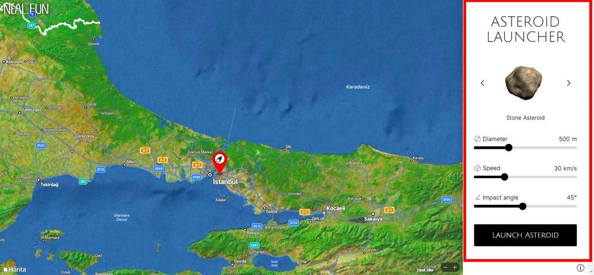 Olduğunuz Yere Şimdi Bir Asteroit Düşse Ne Olacağını Gösteren İnternet Sitesini Denedik: İstanbul Yok Oldu!