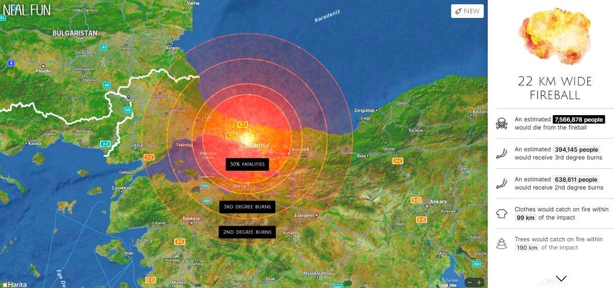 Olduğunuz Yere Şimdi Bir Asteroit Düşse Ne Olacağını Gösteren İnternet Sitesini Denedik: İstanbul Yok Oldu!