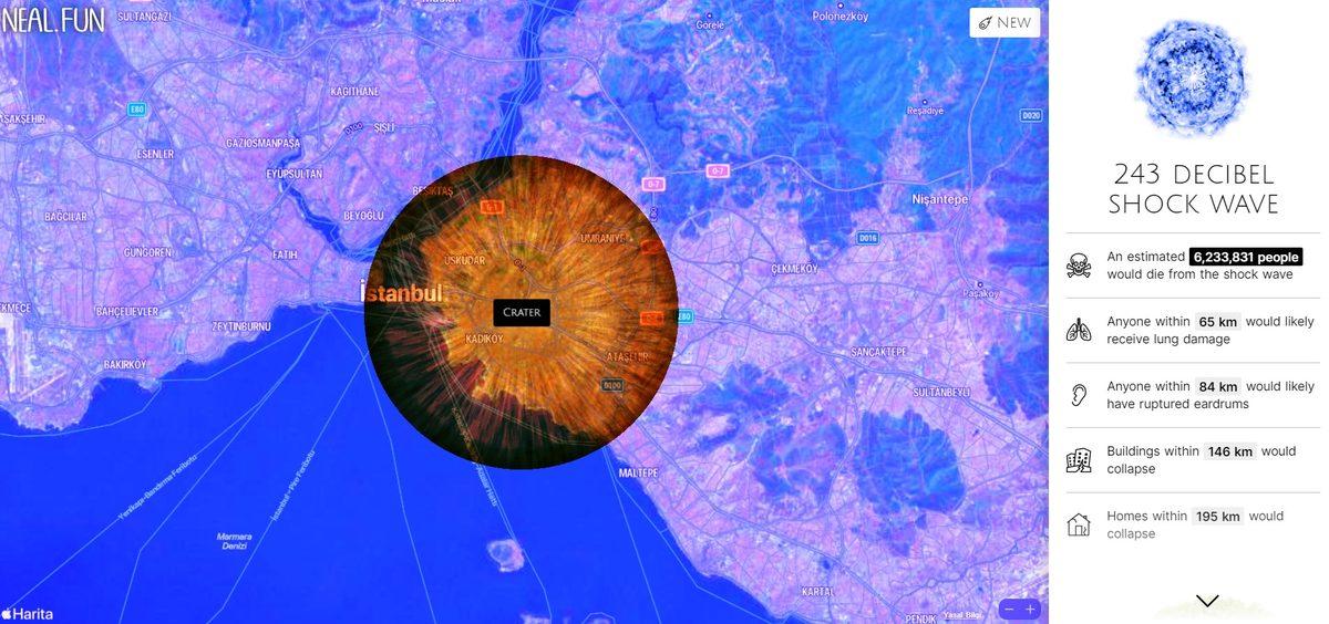 Olduğunuz Yere Şimdi Bir Asteroit Düşse Ne Olacağını Gösteren İnternet Sitesini Denedik: İstanbul Yok Oldu!