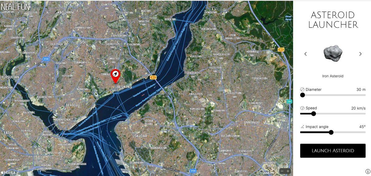 Olduğunuz Yere Şimdi Bir Asteroit Düşse Ne Olacağını Gösteren İnternet Sitesini Denedik: İstanbul Yok Oldu!