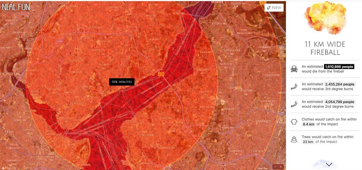 Olduğunuz Yere Şimdi Bir Asteroit Düşse Ne Olacağını Gösteren İnternet Sitesini Denedik: İstanbul Yok Oldu!
