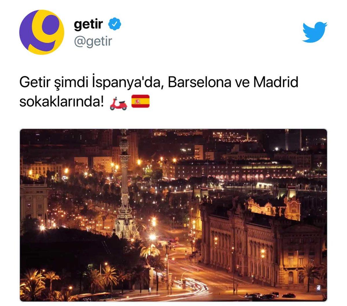 Son Hızla Dünyaya Yayılmaya Devam Eden Getir’in Son Durağı İspanya Oldu