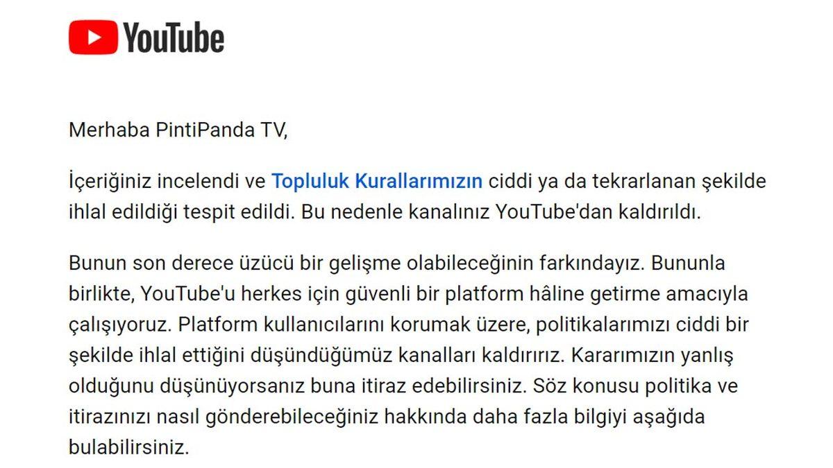 YouTube Kanalı Silinen Pintipanda, Hesabını Geri Aldığını Açıkladı