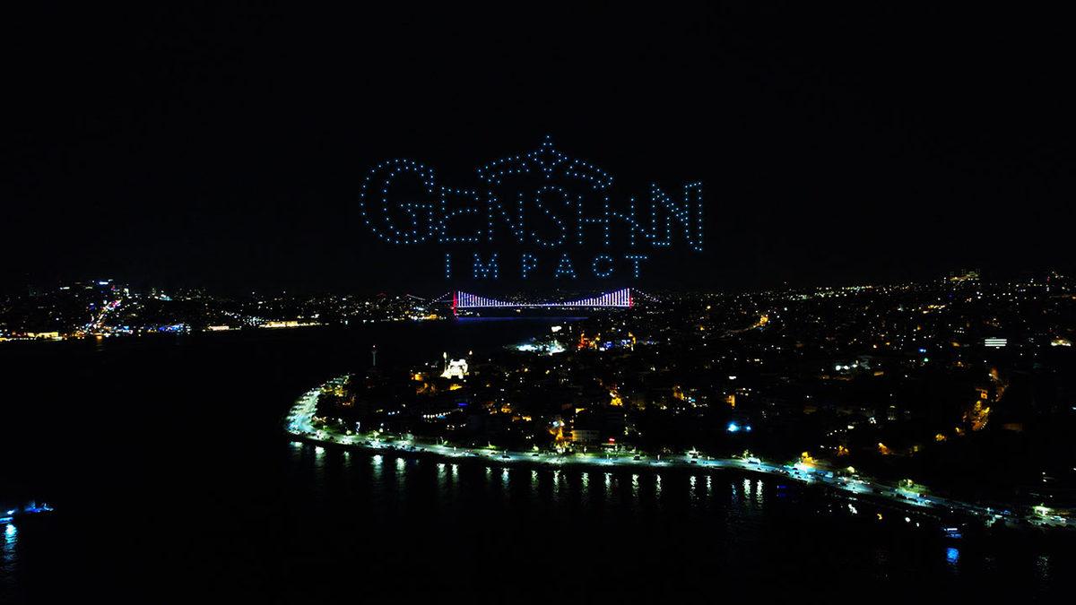 İstanbul Boğazı’nda Genshin Impact’e Özel Drone Gösterisi Yapıldı: İşte Oluşan Muhteşem Manzaralar