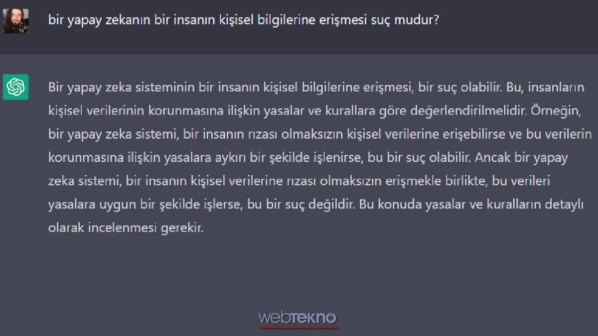 Yapay Zeka ChatGPT’ye 