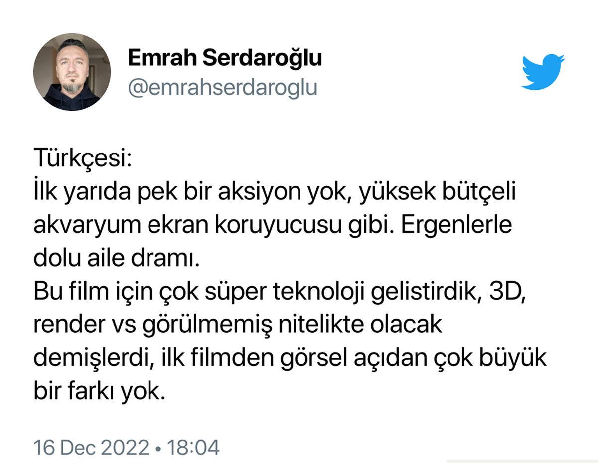 Avatar: The Way of Water, Twitter Kullanıcıları Tarafından Değerlendirildi: “Uzun Olmasına Rağmen Hiç Sıkmadı”