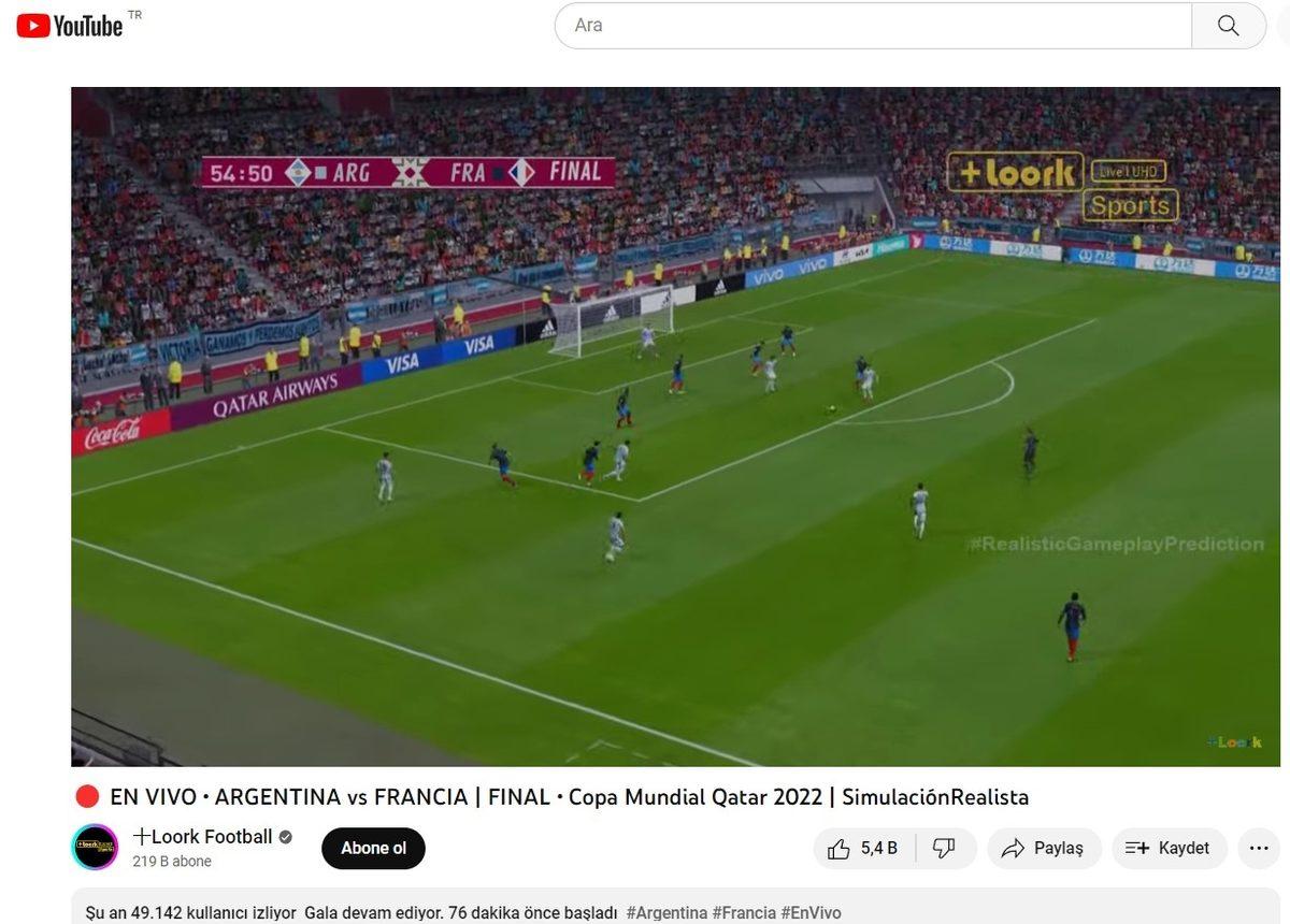 Arjantin - Fransa Dünya Kupası Finali Diye Binlerce Kişi Oyun Yayını İzledi