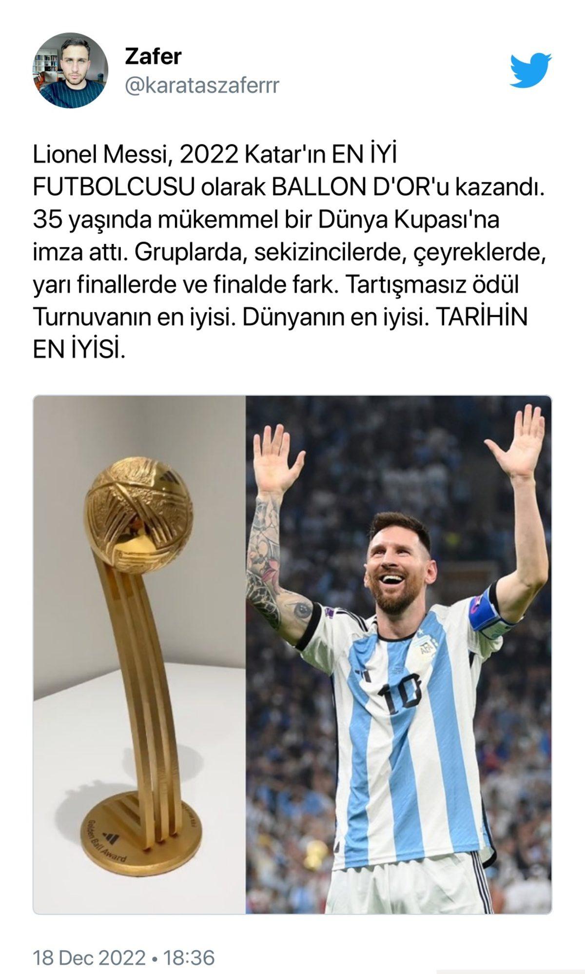 Futbol, Messi’ye Olan Borcunu Ödedi: Arjantin’in Dünya Kupası Şampiyonu Olmasına Sosyal Medyadan Gelen Tepkiler