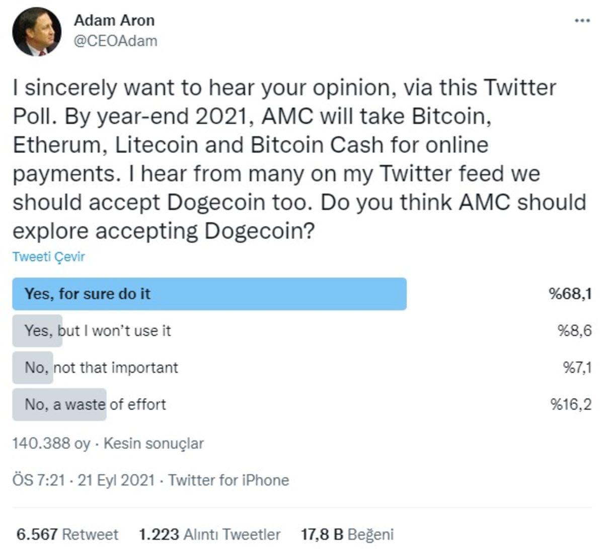 Battığımıza Değecek: Sinema Devi AMC, Dogecoin ile Bilet Satacağını Açıkladı