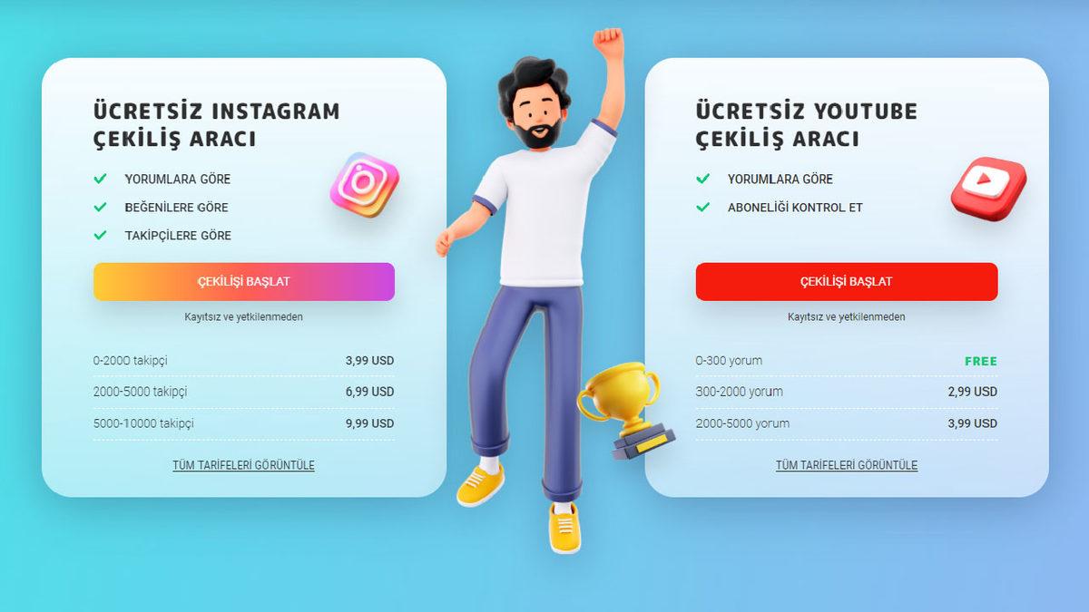 Instagram ve YouTube Üzerinden Ücretsiz Çekiliş Yapmanızı Sağlayacak Hizmet: You to Gift