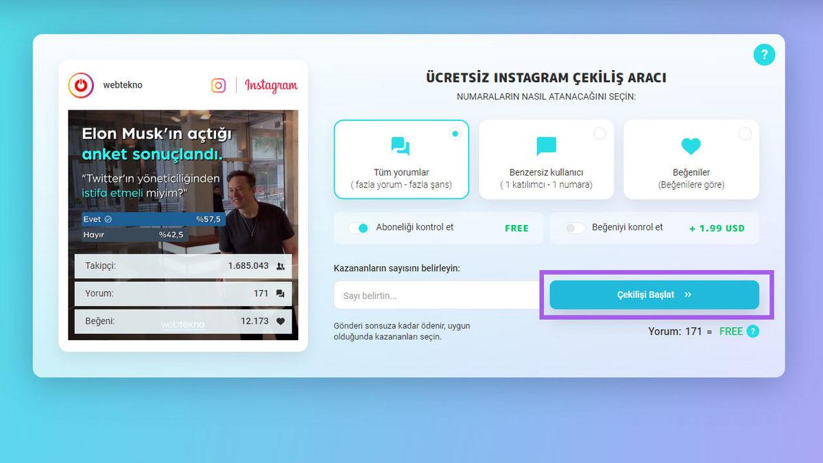 Instagram ve YouTube Üzerinden Ücretsiz Çekiliş Yapmanızı Sağlayacak Hizmet: You to Gift