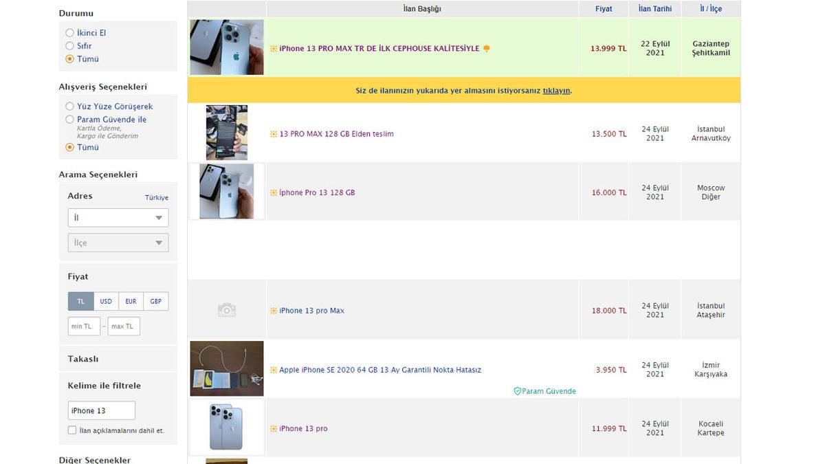 Daha Apple Türkiye’de Yok: iPhone 13, Ön Siparişe Açıldıktan Saatler Sonra Malum Sarı Siteye Düştü